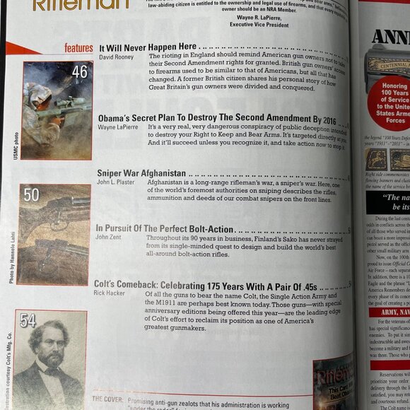 American Rifleman NRA Magazine December 2011 Vol 159 No 12 u National Rifle Asso - Picture 5 of 12